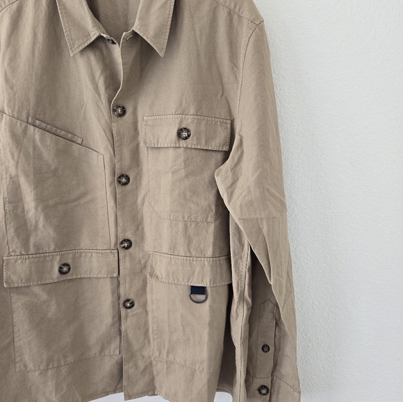 TED BAKER Bikee Multi Pockets Shacket Utility Cargo Military Safari Beige Size 5 - Picture 5 of 16